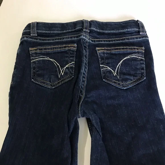 Jumping Beans Girl’s 4T Dark Blue Distressed Denim Jeans. - Picture 7 of 10